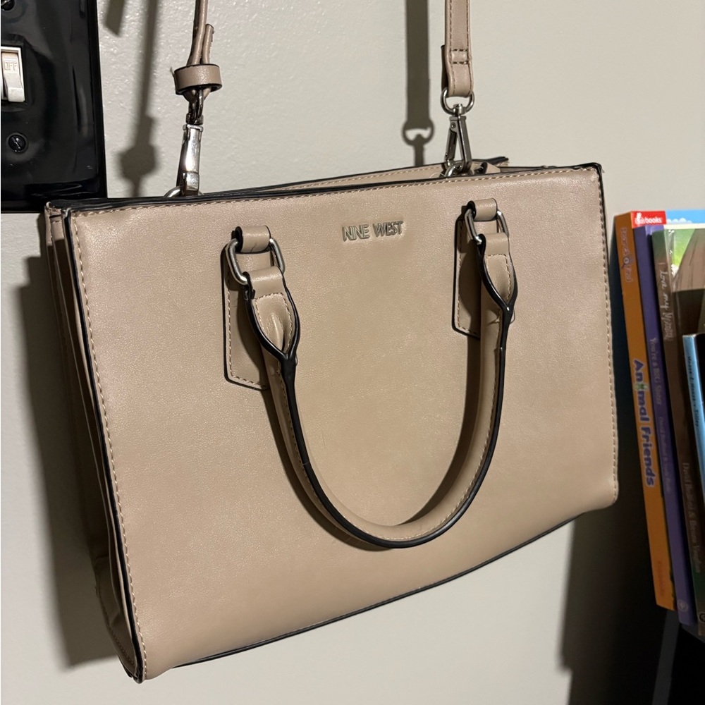Nine West Beige Satchel Bag